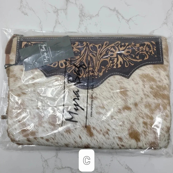 NWT Myra Bag Boho Leather & Canvas Shoulder Bag - Picture 8 of 9